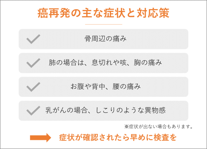 癌再発の主な症状と対応策